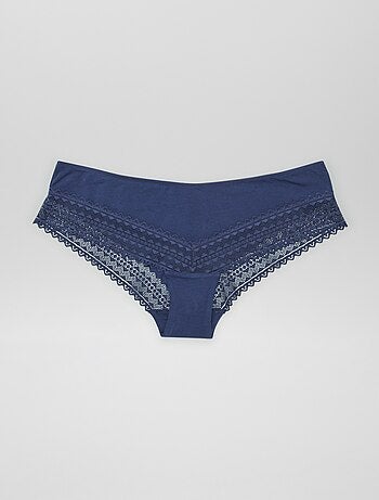 Pack de 3 culottes de algodón y encaje