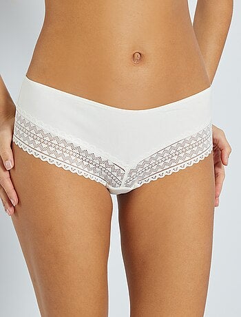 Pack de 3 culottes de algodón y encaje