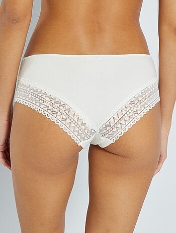Pack de 3 culottes de algodón y encaje