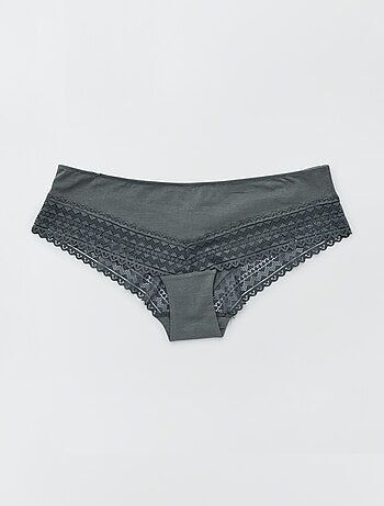 Pack de 3 culottes de algodón y encaje