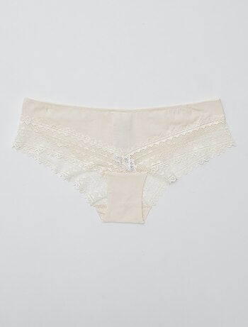 Pack de 3 culottes de algodón y encaje