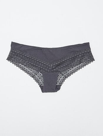 Pack de 3 culottes de algodón y encaje