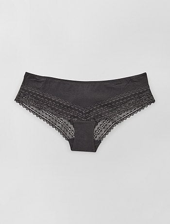 Pack de 3 culottes de algodón y encaje