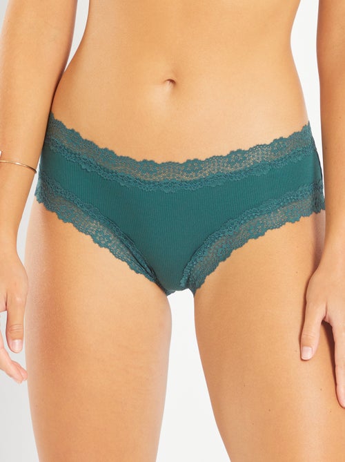 Pack de 3 culottes de canalé fino - Kiabi