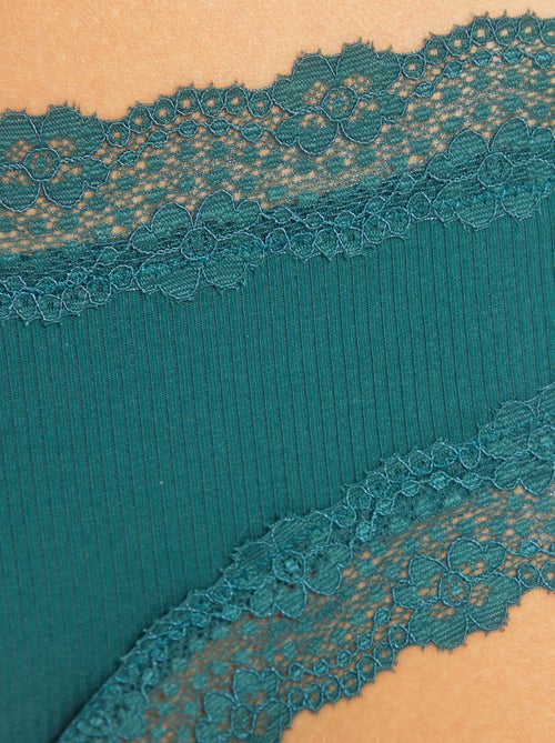 Pack de 3 culottes de canalé fino - Kiabi