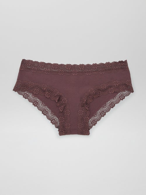 Pack de 3 culottes de canalé fino - Kiabi