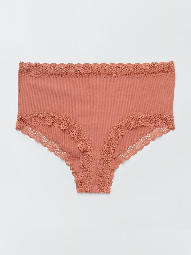Pack de 3 culottes de canalé fino GRIS - Kiabi
