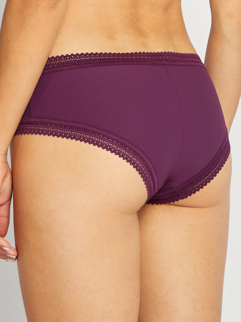 Pack de 3 culottes de encaje PURPURA - Kiabi