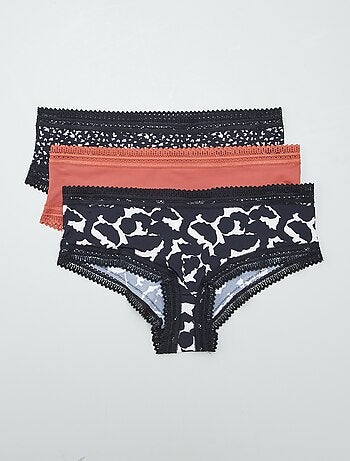 Pack de 3 culottes de microfibra estampados