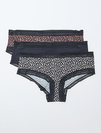 Pack de 3 culottes de microfibra estampados