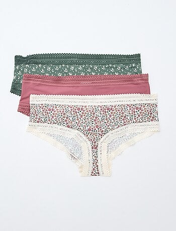Pack de 3 culottes de microfibra estampados