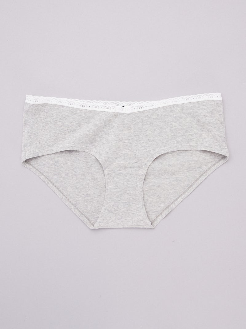 Pack de 3 culottes premamá blanco - Kiabi