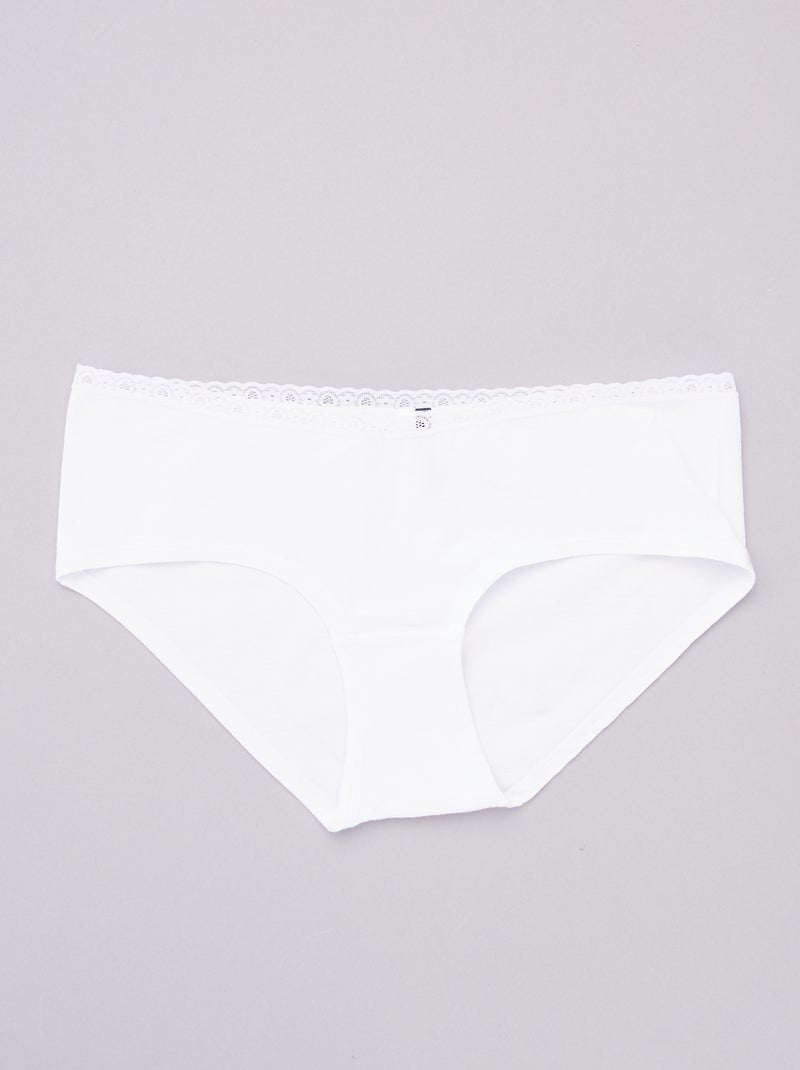 Pack de 3 culottes premamá blanco - Kiabi