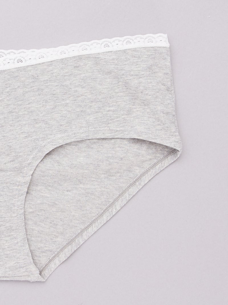Pack de 3 culottes premamá blanco - Kiabi