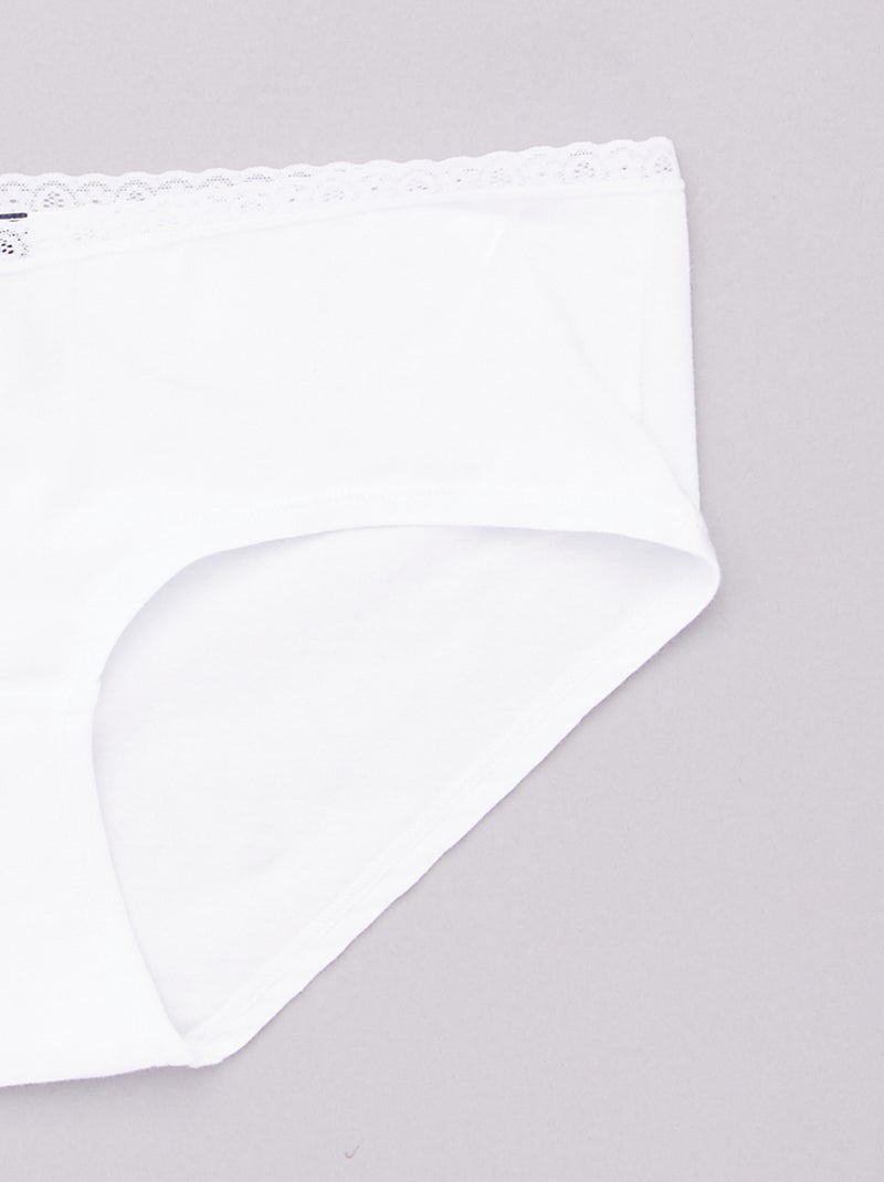 Pack de 3 culottes premamá blanco - Kiabi