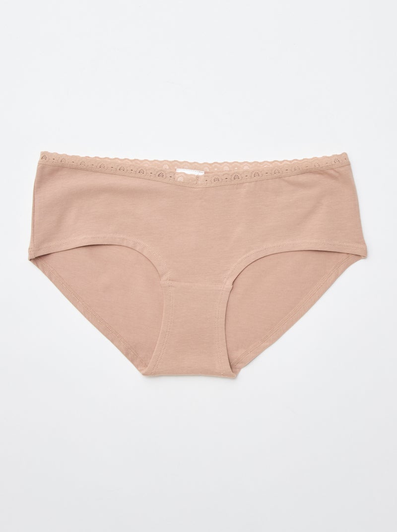 Pack de 3 culottes premamá Marron - Kiabi
