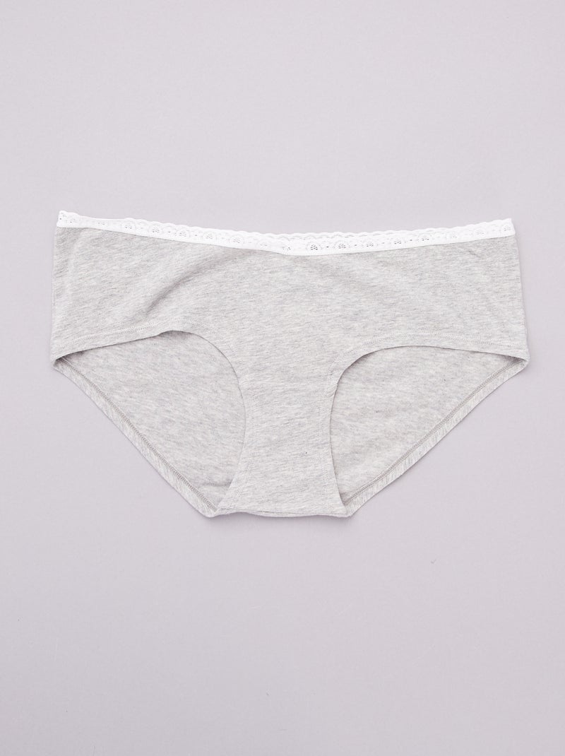 Pack de 3 culottes premamá negro - Kiabi
