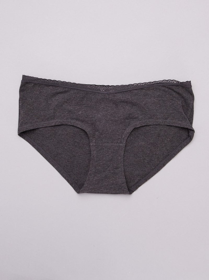 Pack de 3 culottes premamá negro - Kiabi