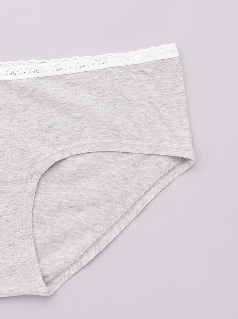 Pack de 3 culottes premamá negro - Kiabi