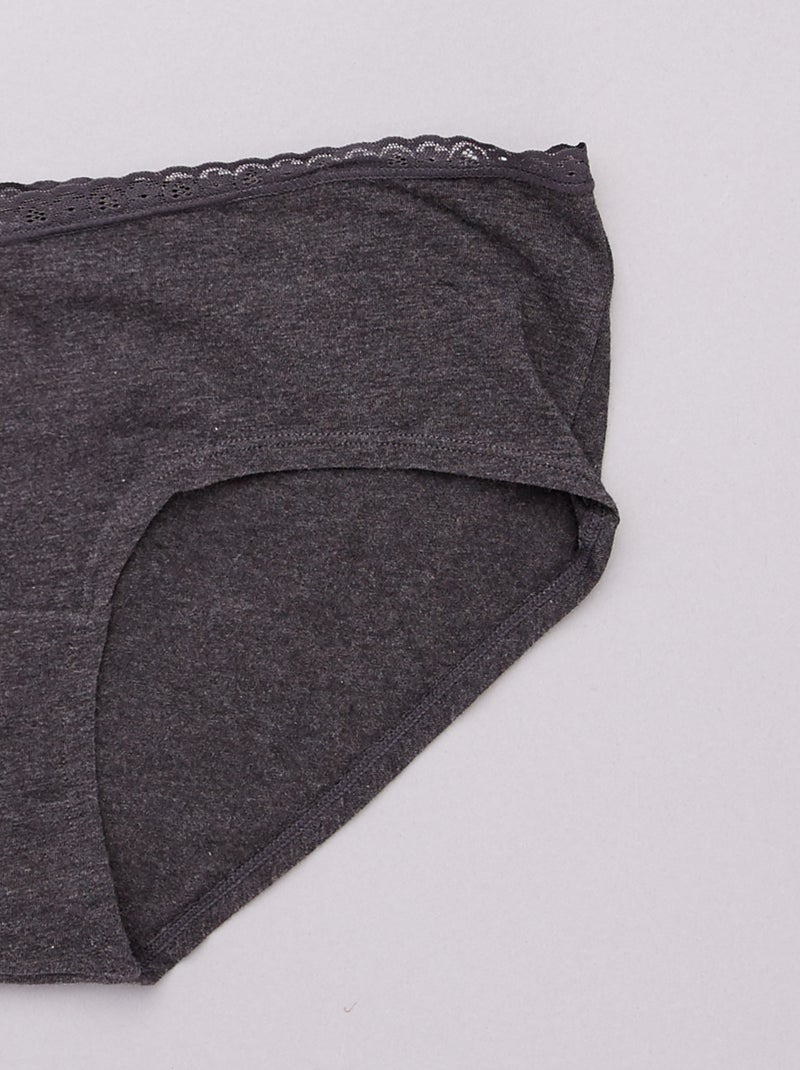 Pack de 3 culottes premamá negro - Kiabi