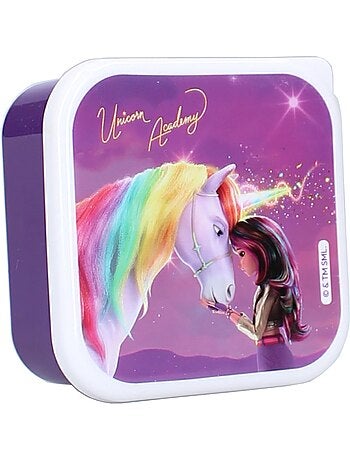 Pack de 3 fiambreras - Unicorn Academy - Sophia & Wildstar - Apilables