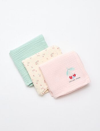 Pack de 3 gasas unisex de rizo