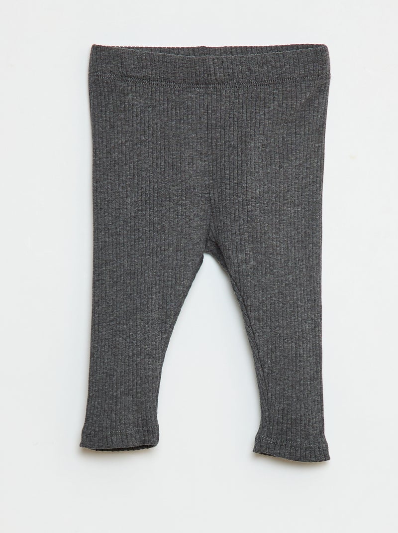 Pack de 3 leggings de canalé Beige - Kiabi