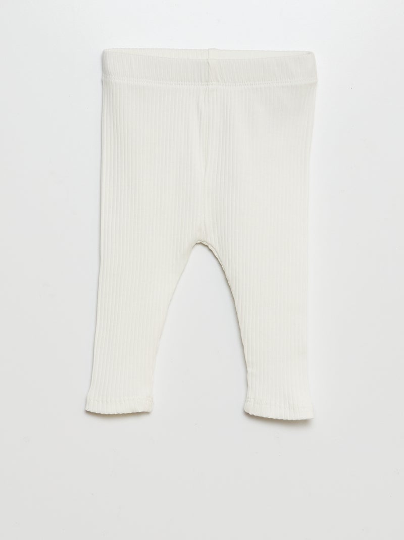 Pack de 3 leggings de canalé ROSA - Kiabi