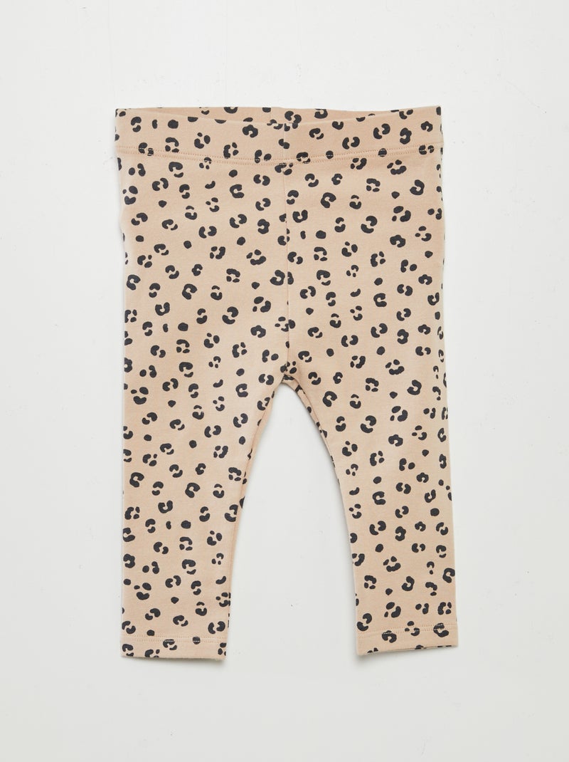 Pack de 3 leggings largos BEIGE - Kiabi