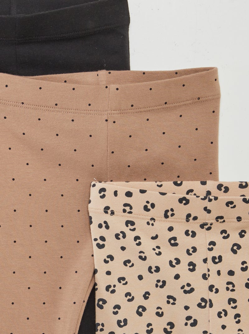Pack de 3 leggings largos BEIGE - Kiabi