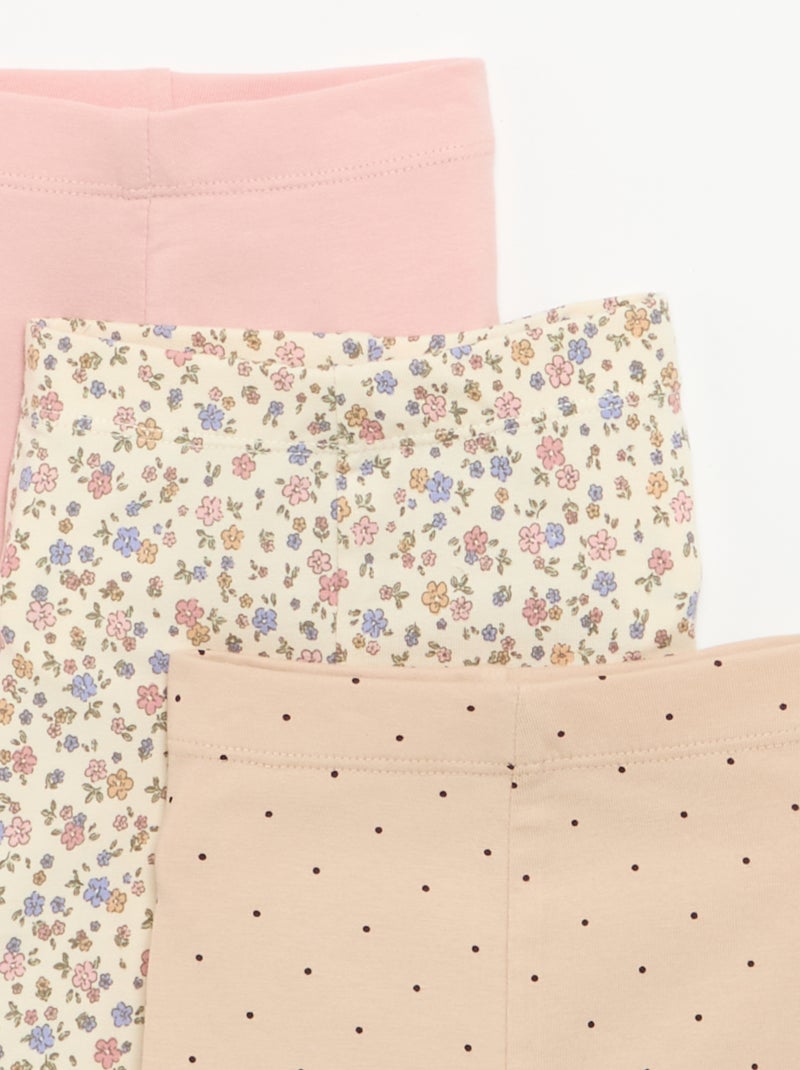 Pack de 3 leggings largos Blanco - Kiabi