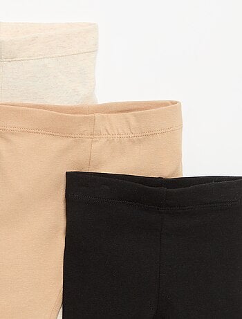 Pack de 3 leggings lisos de jersey