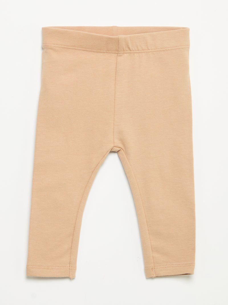 Pack de 3 leggings lisos de jersey Negro - Kiabi