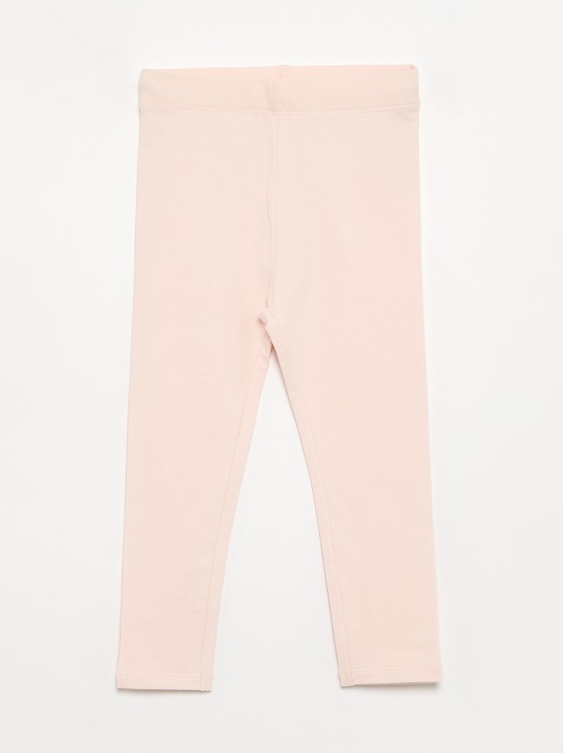 Pack de 3 leggings lisos de jersey Rosa - Kiabi