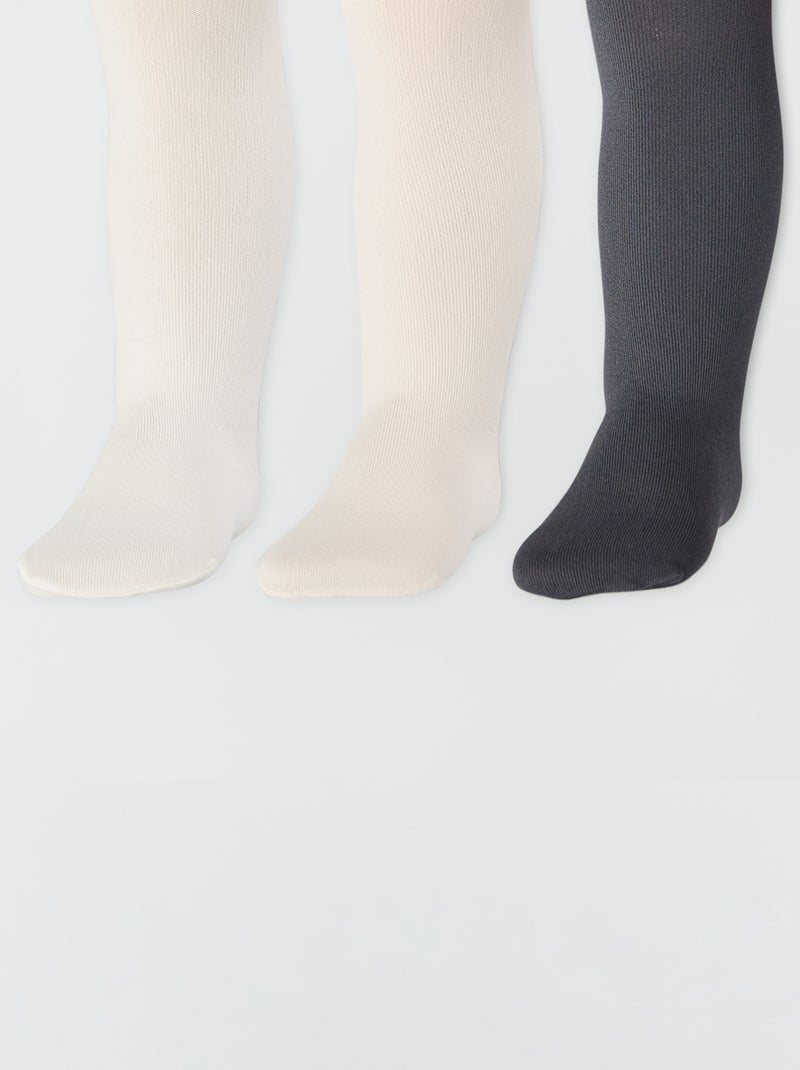Pack de 3 medias finas BEIGE - Kiabi