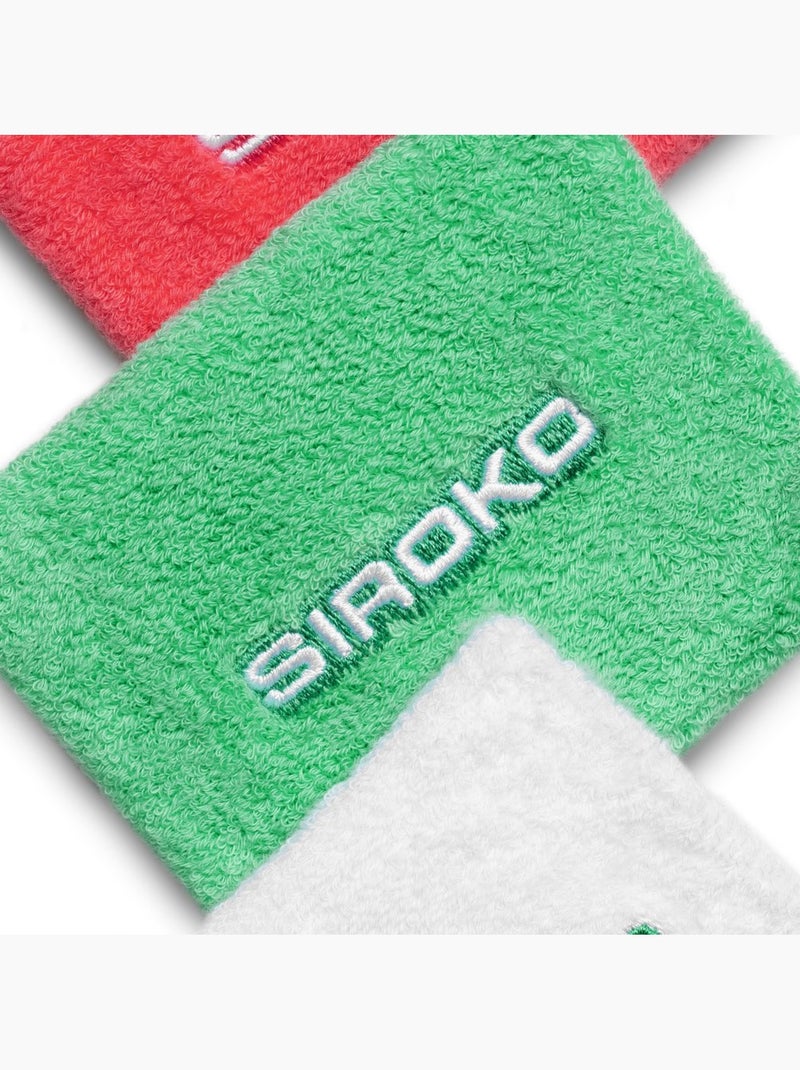 Pack de 3 muñequeras pádel pádel hombre y mujer wristix erit Verde - Kiabi
