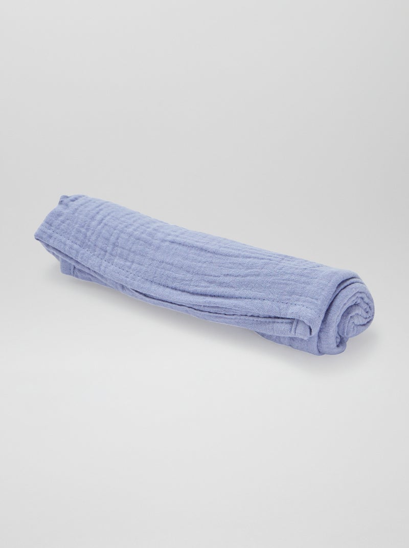 Pack de 3 muselinas - 2 de 60 x 60 y 1 de 100 x 120 cm AZUL - Kiabi