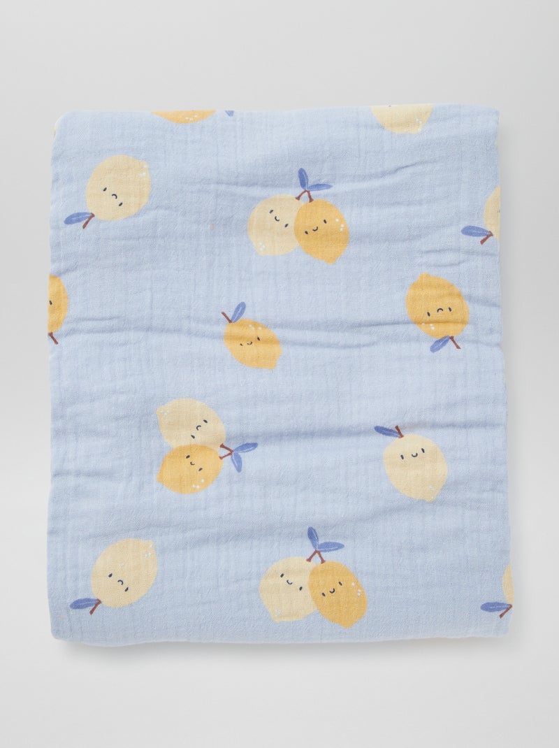 Pack de 3 muselinas - 2 de 60 x 60 y 1 de 100 x 120 cm AZUL - Kiabi