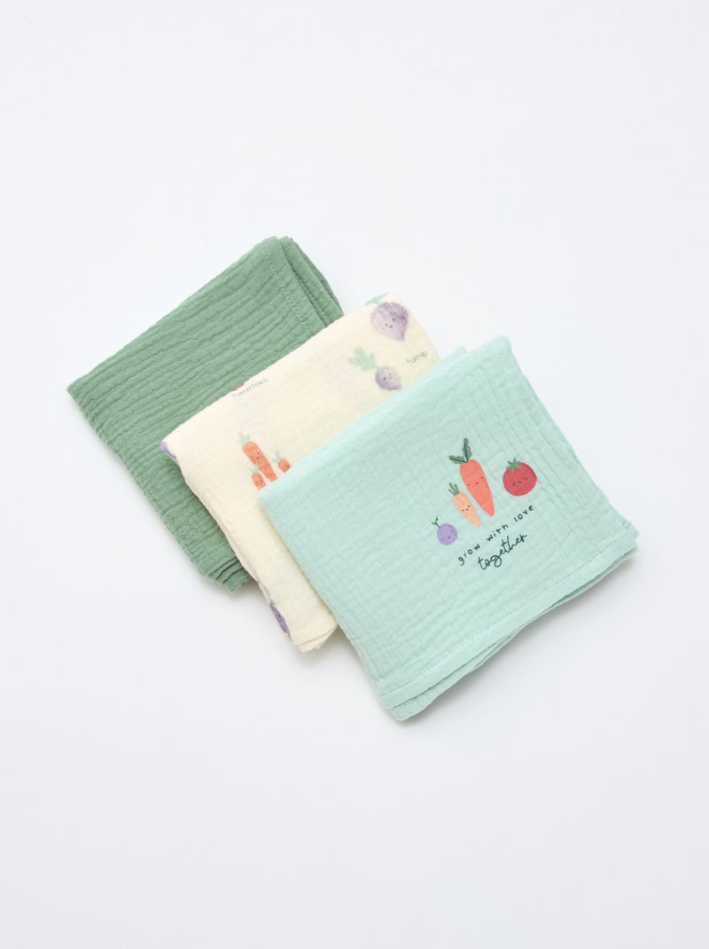 Pack de 3 muselinas Blanco - Kiabi