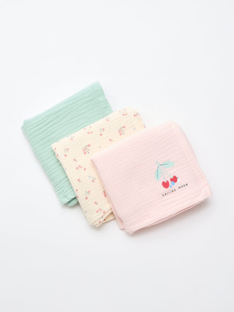 Pack de 3 muselinas Blanco - Kiabi