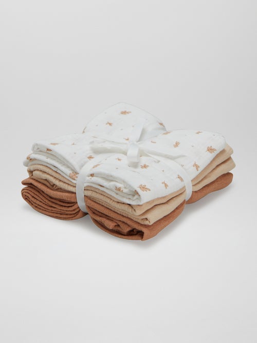 Pack de 3 muselinas de algodón - Kiabi
