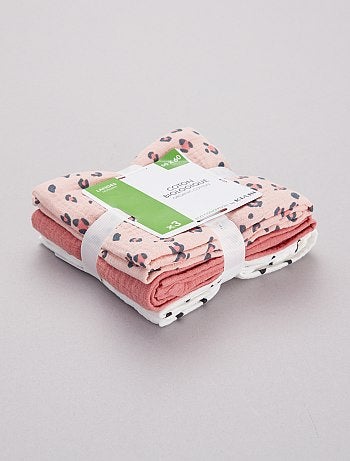 Pack de 3 muselinas de algodón orgánico - Kiabi