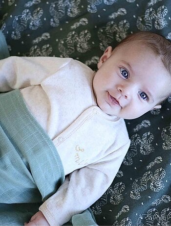 Pack de 3 muselinas de bebé motivo hojas