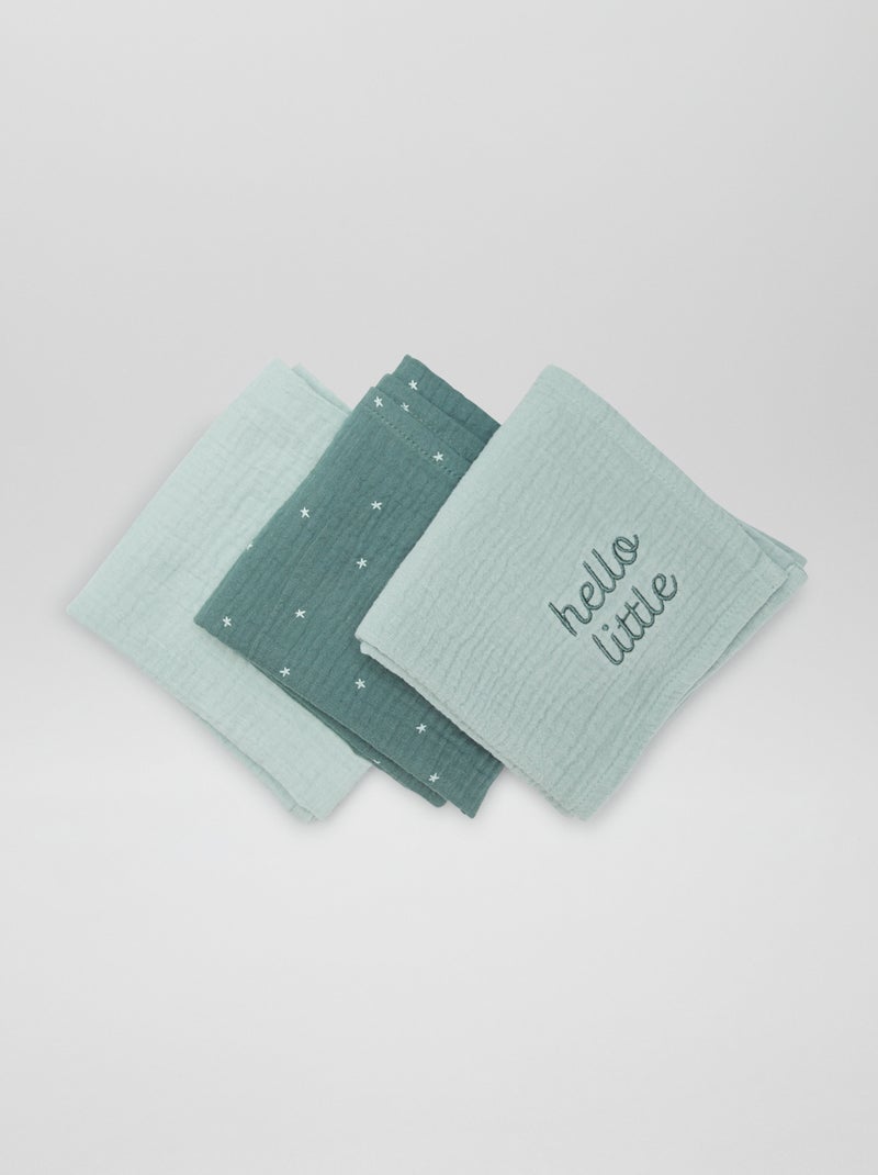 Set De Muselinas Para Bebé De Algodón (3 Unidades) - Multiusos: Paño Para Eructar, Manta Ligera Y Protección Solar - Regalo Ideal Para Recién Nacidos - Hauck Cuddle N Clean