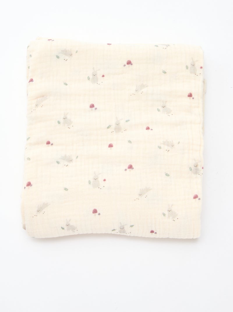 Pack de 3 muselinas de gasa de algodón Blanco - Kiabi