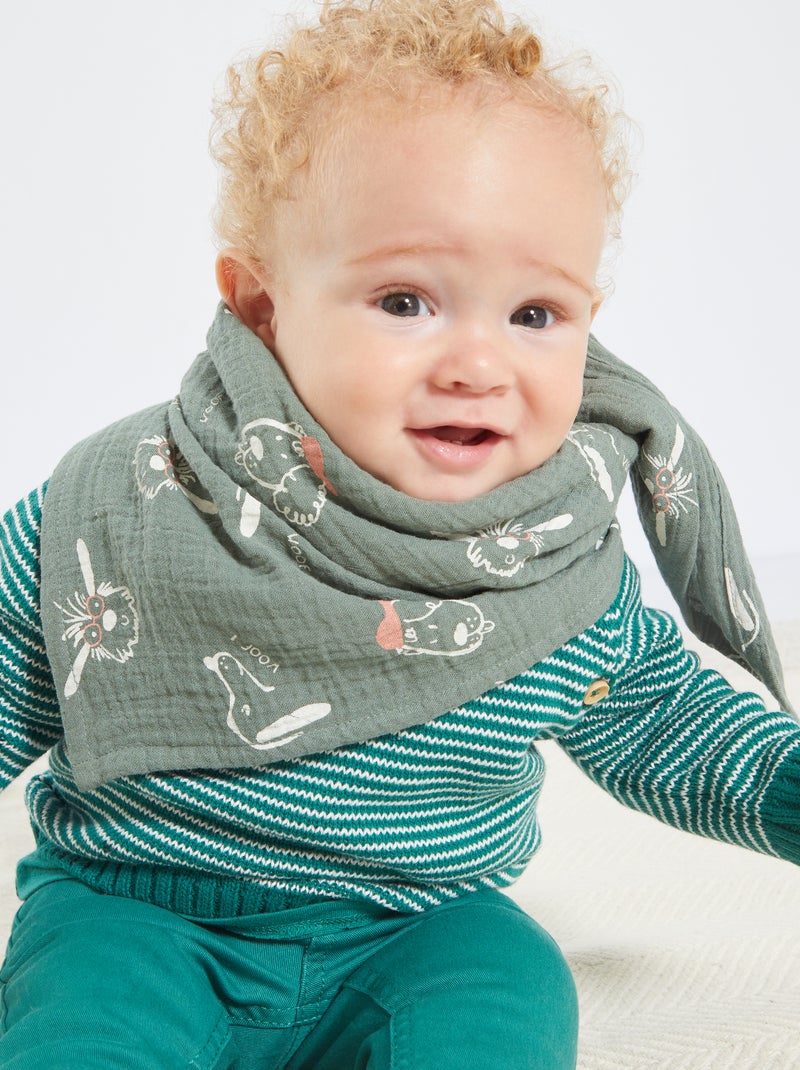 Pack de 3 muselinas de gasa de algodón BLANCO - Kiabi