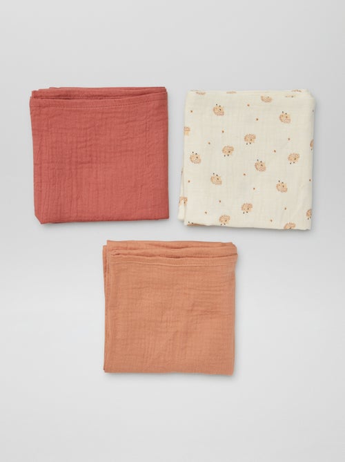 Pack de 3 muselinas estampadas - Kiabi