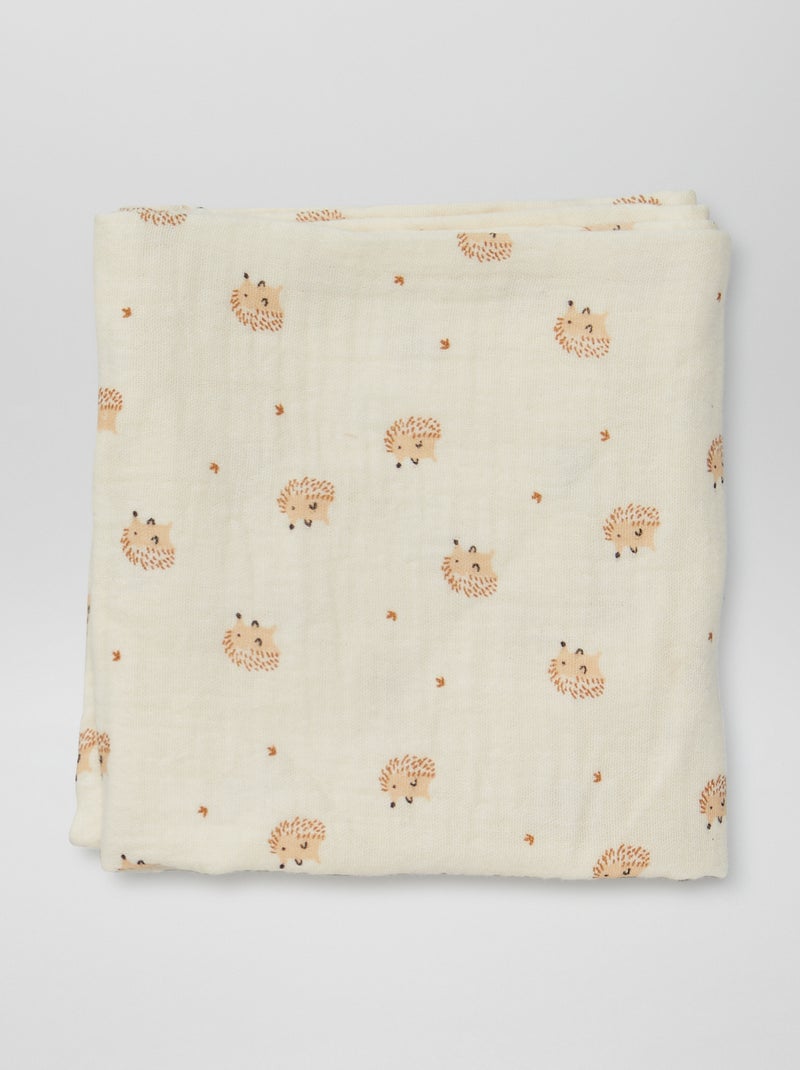 Pack de 3 muselinas estampadas BEIGE - Kiabi