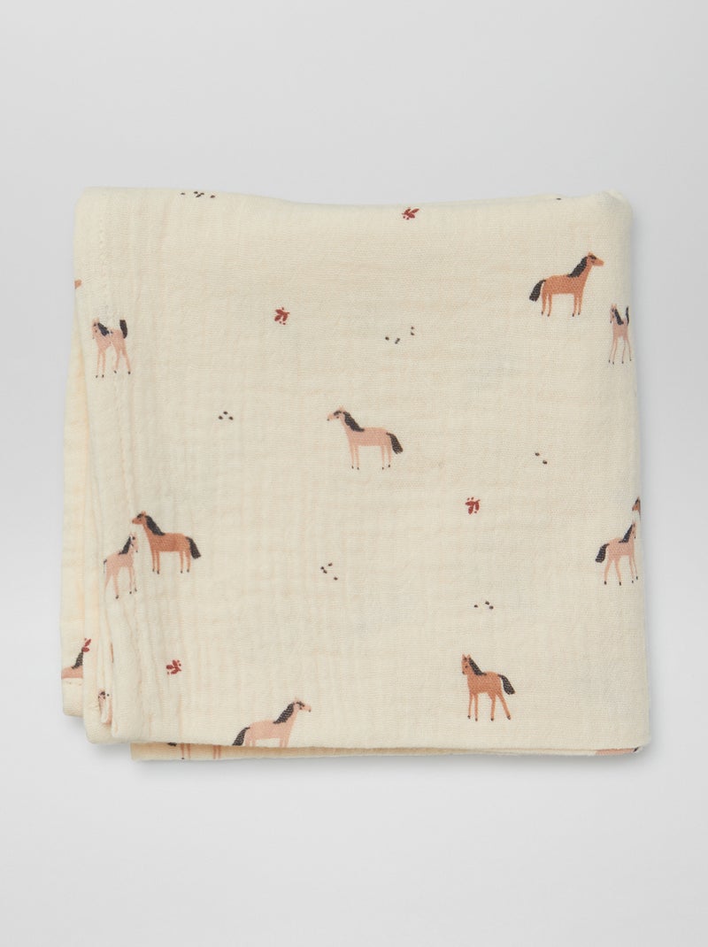 Pack de 3 muselinas estampadas BLANCO - Kiabi