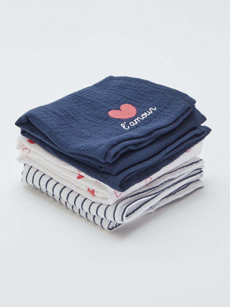 Pack de 3 muselinas para bebé BEIGE - Kiabi